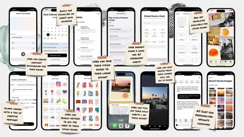 iOS Vision Board & AI Goal Tracking App Launch