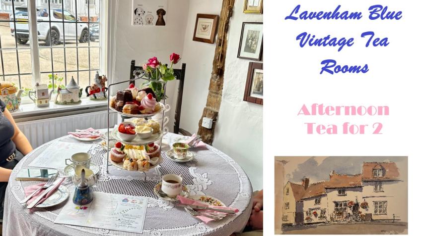 Afternoon Tea for 2 at Lavenham Blue Tearooms