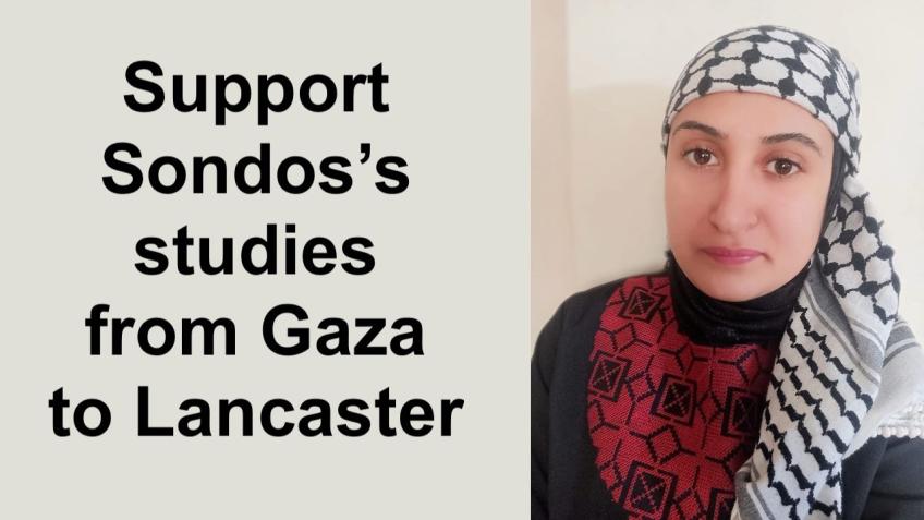 Support Sondos's studies - from Gaza to Lancaster