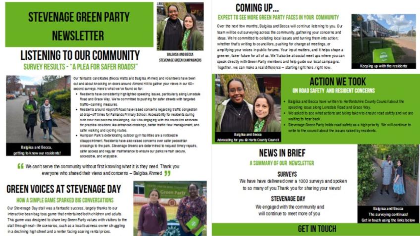Help fund Green Party leaflets in Stevenage