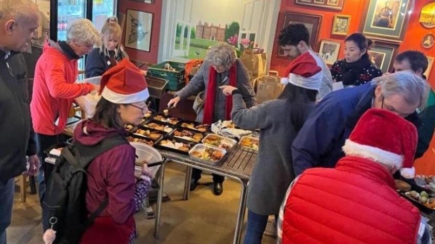 Christmas dinner for elderly on Christmas Day