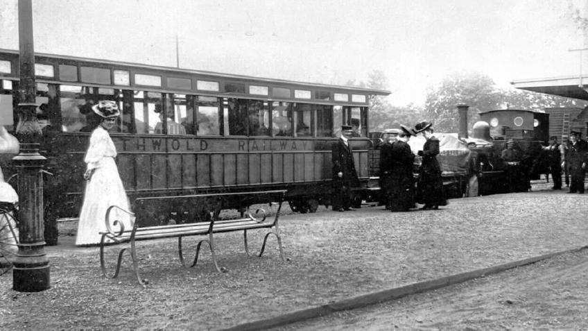 A replica passenger carriage for Southwold Railway