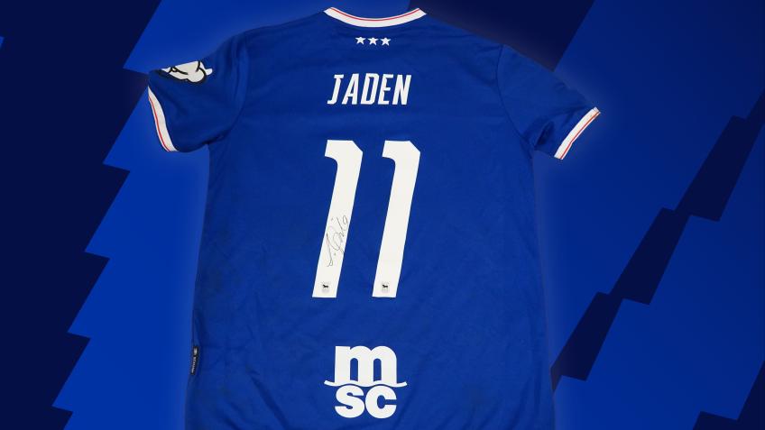 WIN FA Cup signed Jaden Philogene shirt