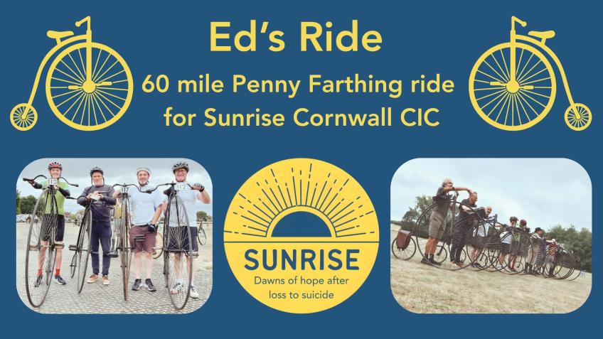Ed's Ride~60-mile Penny Farthing ride for Sunrise