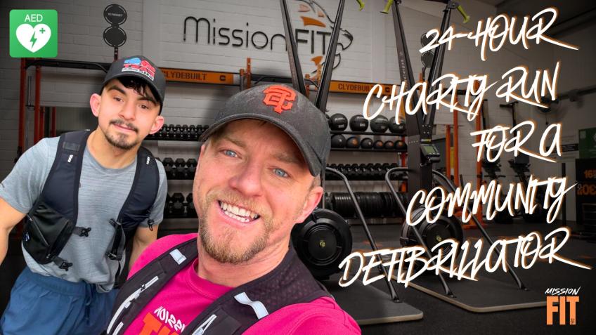 24-HOUR CHARITY RUN FOR A COMMUNITY DEFIBRILLATOR
