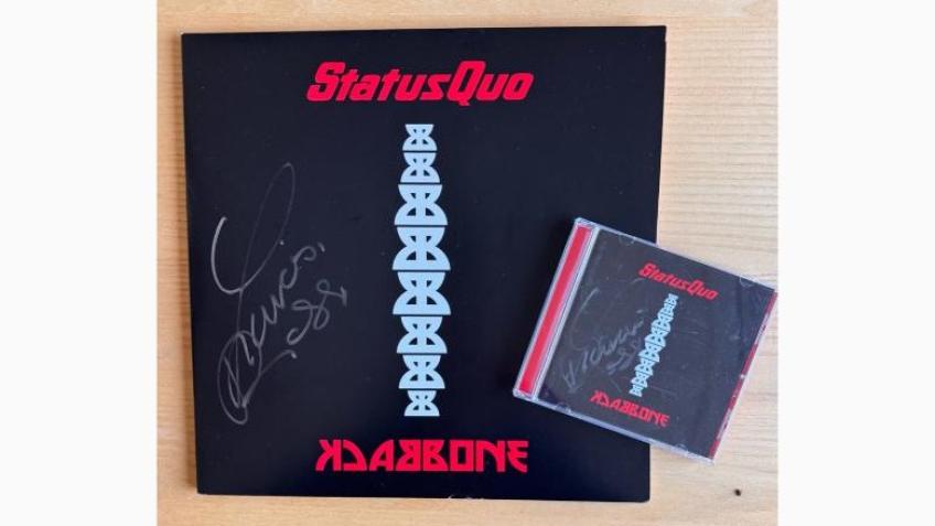 STATUS QUO VINYL ALBUM & CD SIGNED FRANCIS ROSSI