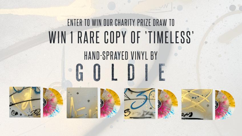 Win 1 of 4 unique Timeless LPs designed by Goldie