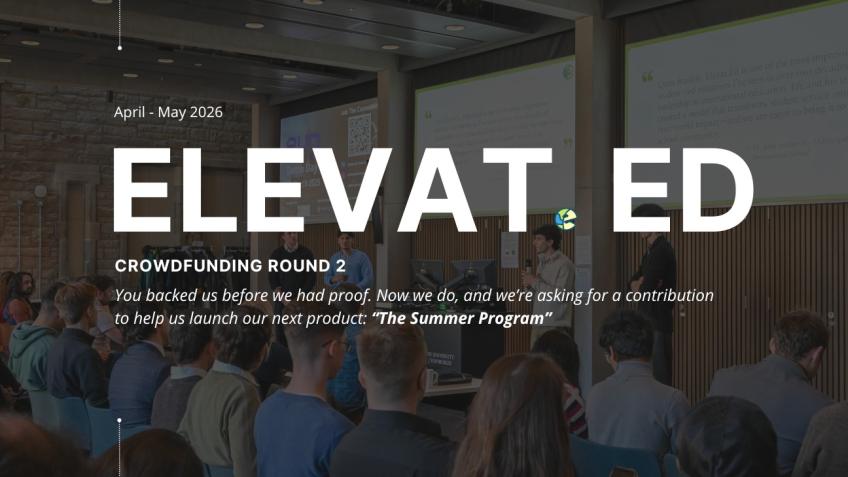 Elevat.Ed Crowdfunding Round 2, April 2026