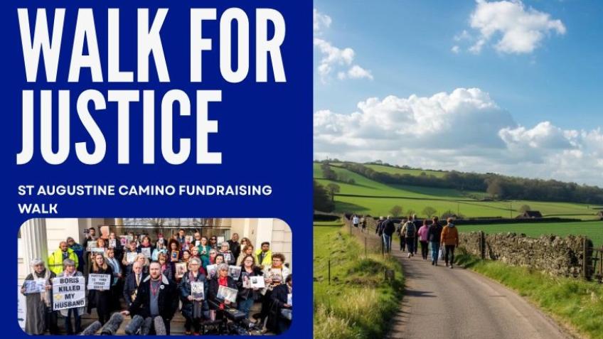 Charles & Lynda walk for Covid Justice
