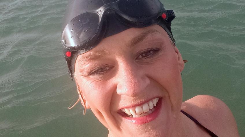 Swimming the Ionian channel