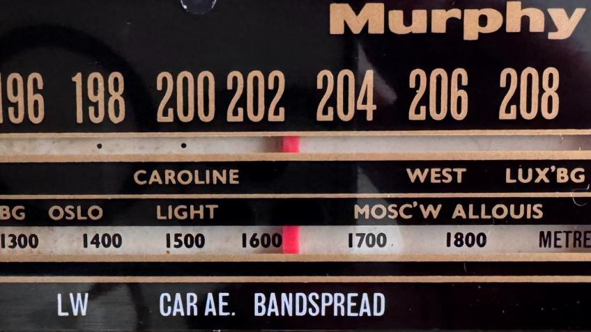 REFURB 1967 MURPHY RADIO WITH 'CAROLINE' ON DIAL