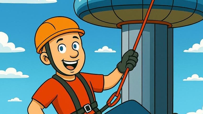 Pete's i360 abseil for life saving schools program