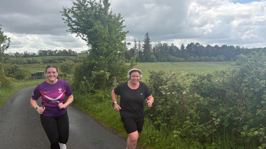 Becky running the Oxford half for The Porch