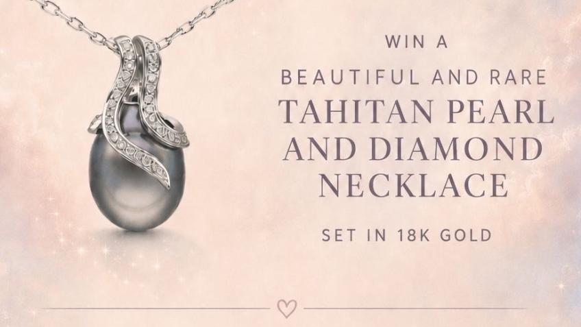 Tahitan Pearl & Diamond Necklace in memory of Abi