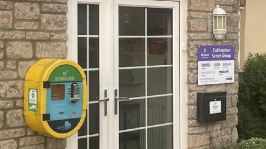Cullompton Scout Group Community Defibrillator