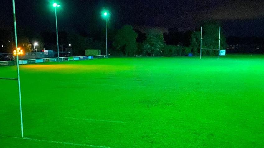 New LED floodlights for the main pitch