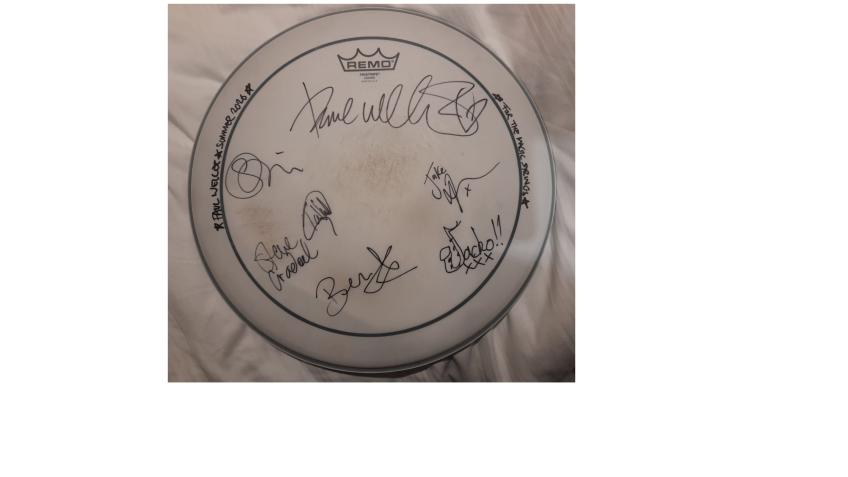 Paul Weller & Band signed Drum Skin
