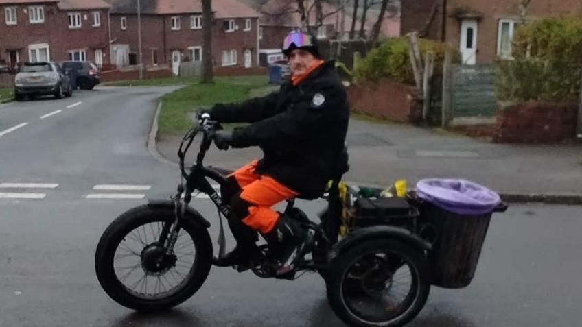 Help get Darron the litter picker back on his bike