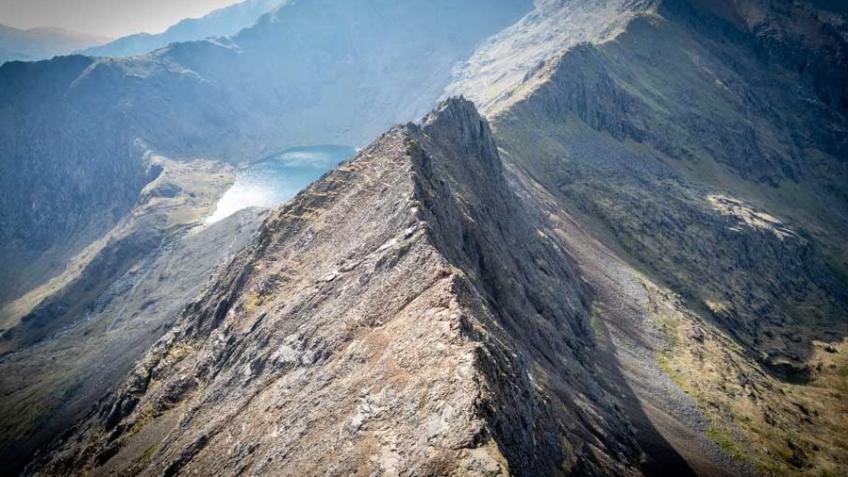 Along the Crib Goch Knife edge