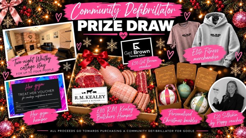 Win Amazing Prizes & Help Fund Our Community Defib