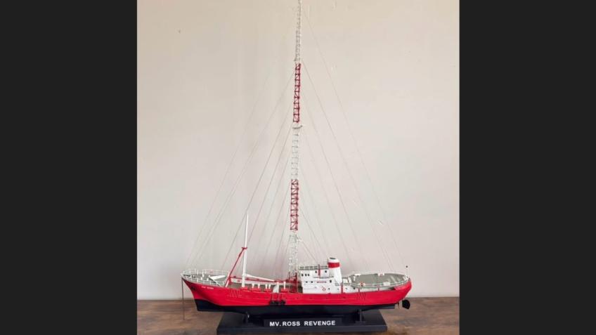 MODEL OF RADIO CAROLINE’S RADIO SHIP ROSS REVENGE