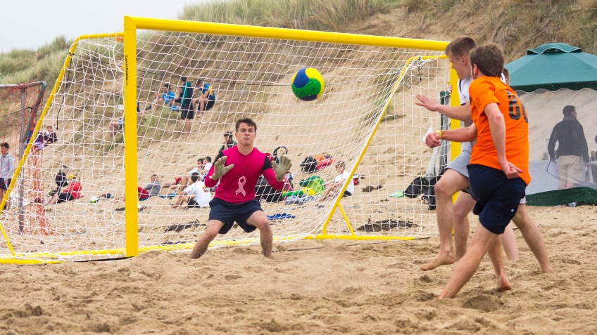 Get ND's Beach Soccer boys to the Nationals!