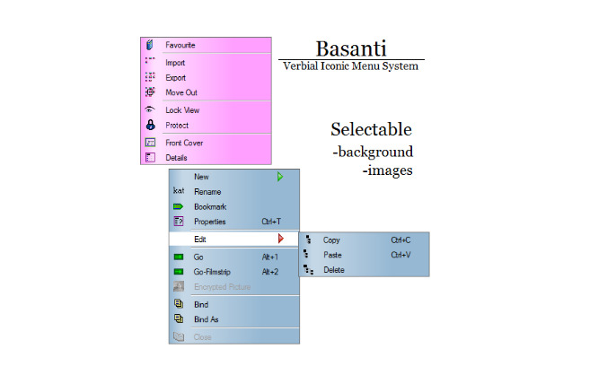 Verbial Iconic Menu System (Basanti)