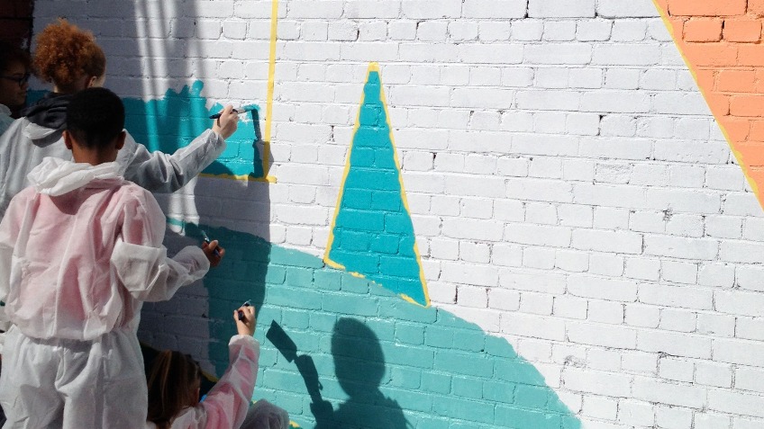 Tunnel Mural with Youth First