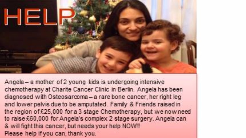 Angela - a mother of 2 young kids fighting cancer