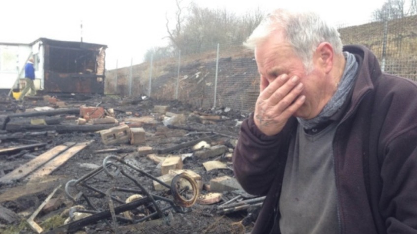 Hunningley Field allotments arson