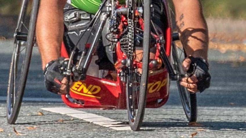 Sports wheelchair plus charity fundraising.