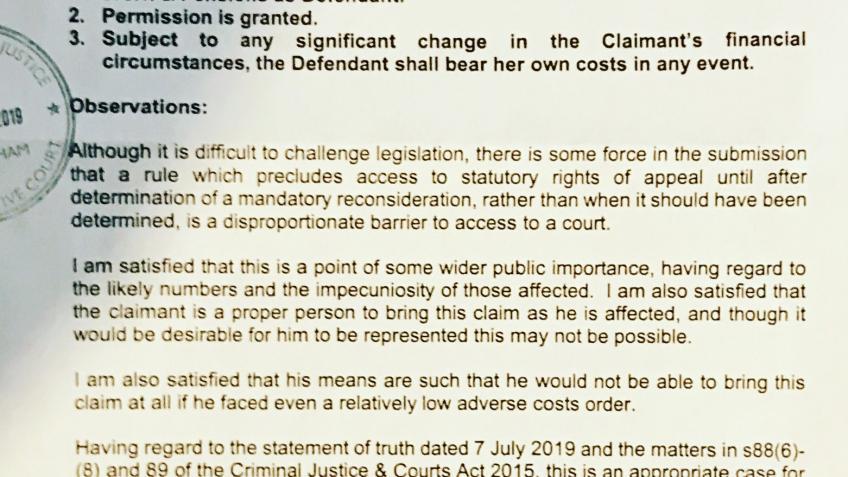 Quash the law preventing welfare rights appeals