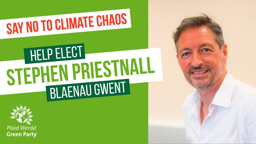 Stephen Priestnall as Green MP for Blaenau Gwent