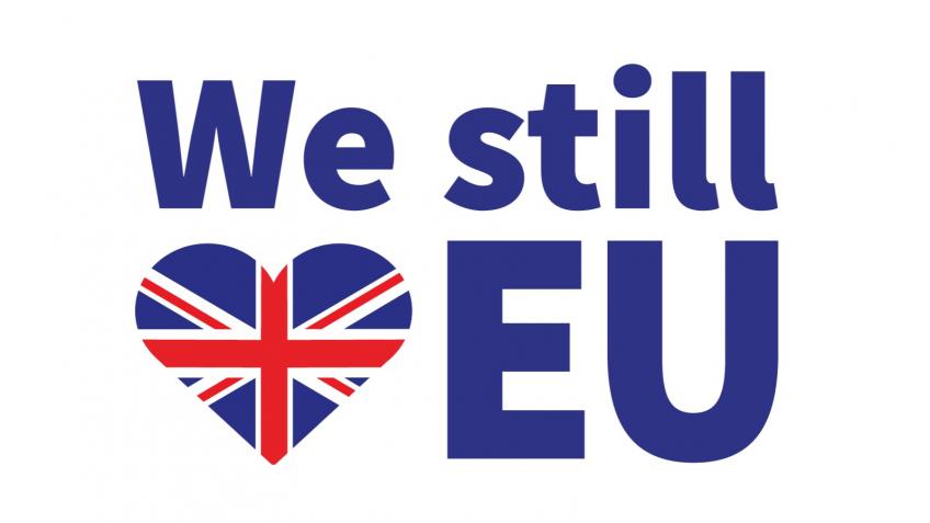 Brexit day stunt - we still love the EU!