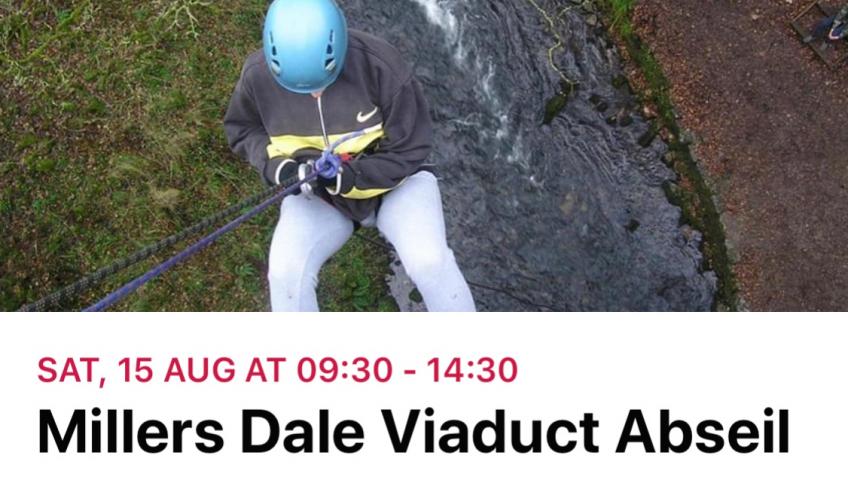Abseil down Millers Dale