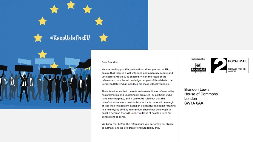 Send a Pro-EU Postcard to every MP!