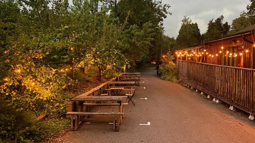 Keep The Green Wood Café open with covered seating